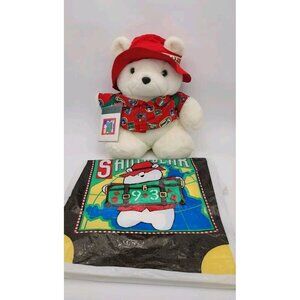 1993 World Traveler Santa Bear Dayton Hudson Collectible With Original Bag NWT‎